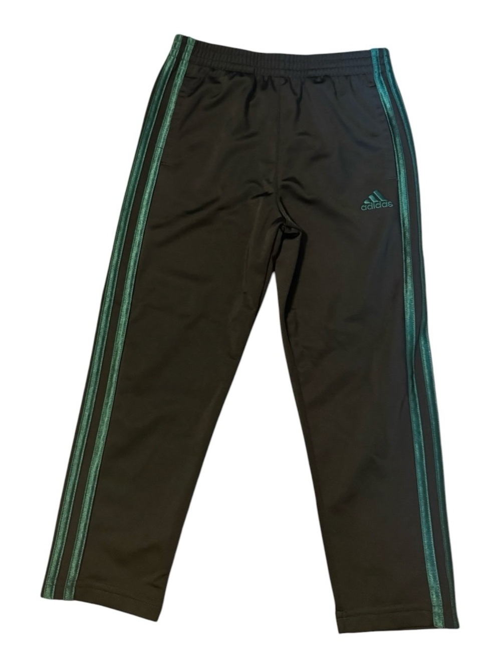 adidas Black Joggers with Teal Side Stripes